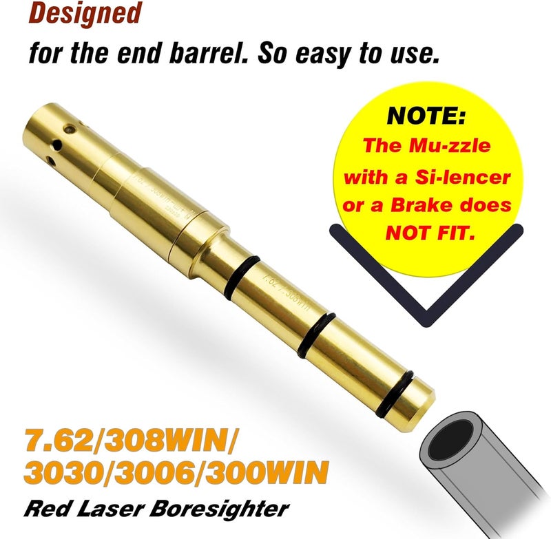 BOOLIT EYE Special Laser Boresighter End Barrel Laser Bore Sight Accurately and Easy to Fit Revolvers Pistols Rifle and Air Guns - Image 2